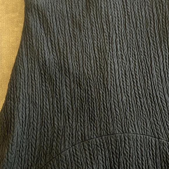 Rebecca Taylor V-Neck Navy Sleeveless Textured Chevron Dress Flare Size 2 NWT - Picture 6 of 15